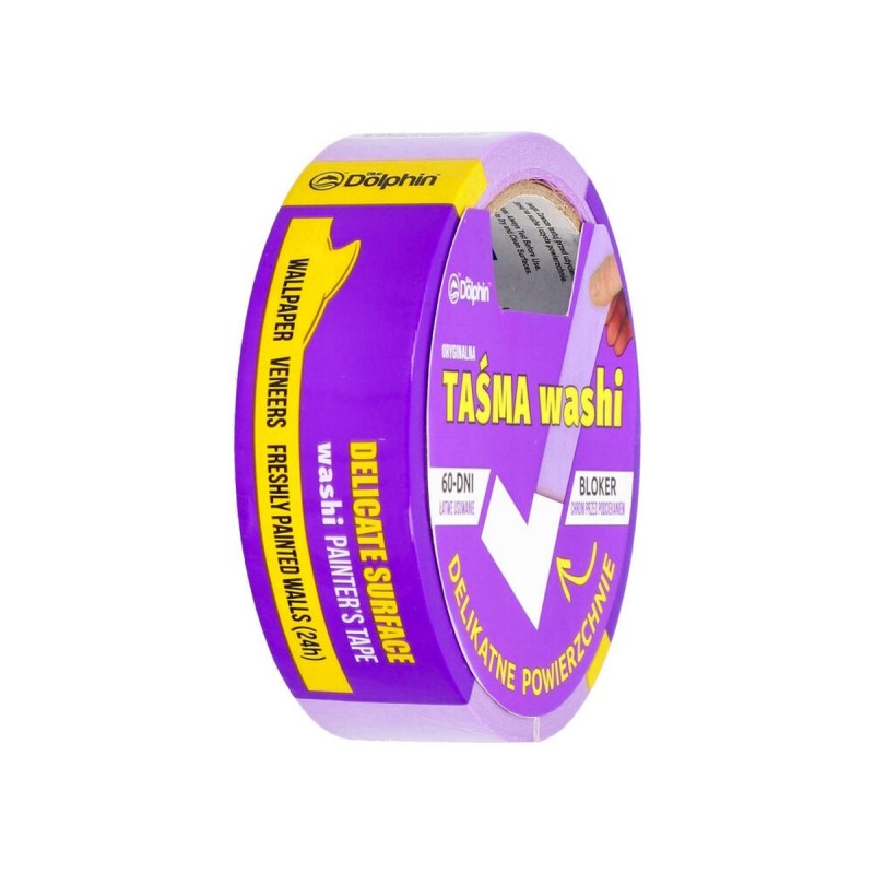 BlueDolphin WASHI TAPE тиксо от оризова хартия за деликатни повърхности 60 дни