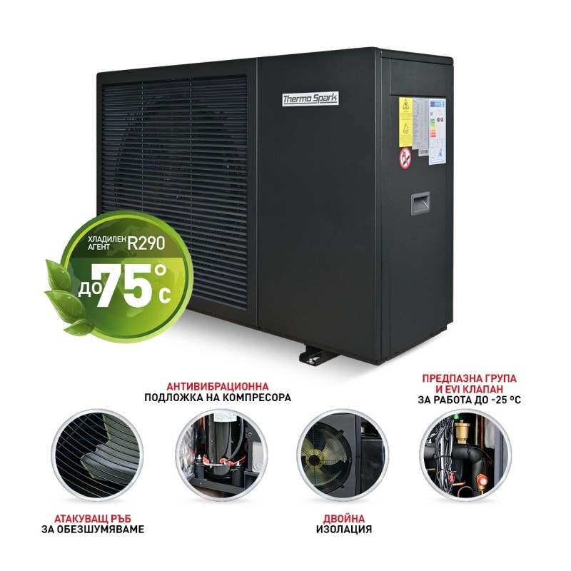 Термопомпа Thermo Spark R290 с компресор Highly
