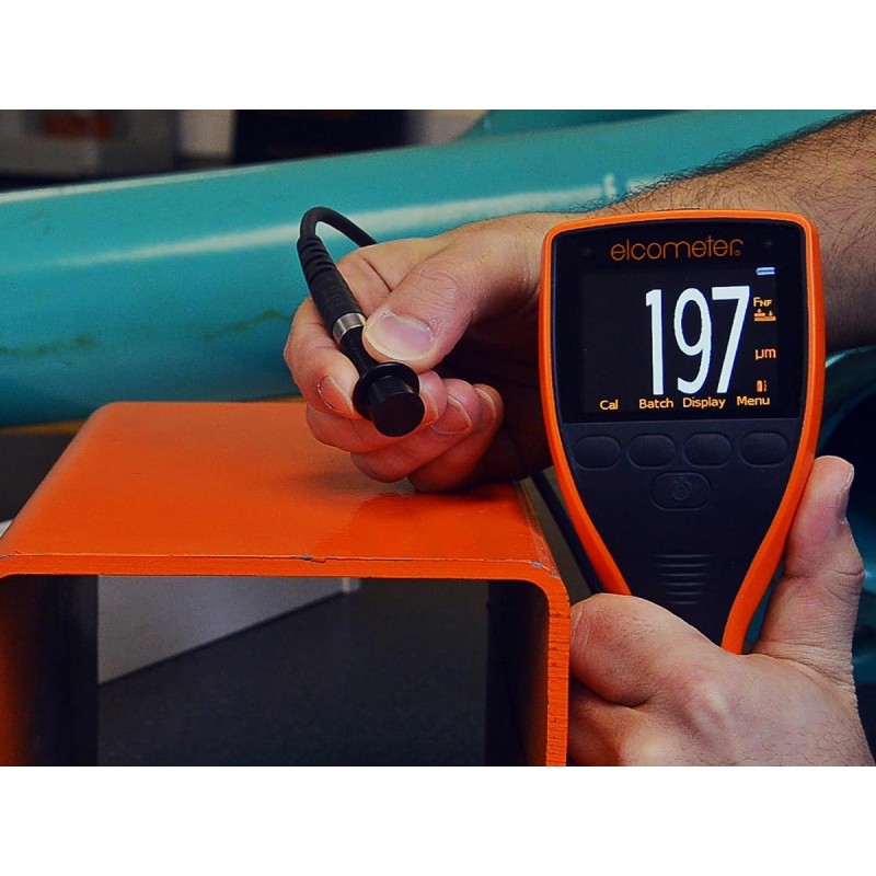 ELCOMETER 456 FNF Model T, сертифициран уред за измерване дебелина за външна сонда върху магнитни и немагнитни метали